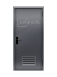 Входная стальная дверь для сарая с вент решеткой ДХ-016