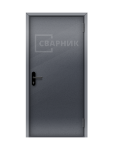 Техническая правая дверь в коттедж глухая из металла ДТ-050